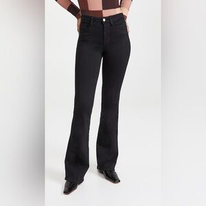 Frame Denim Black Flare Jeans